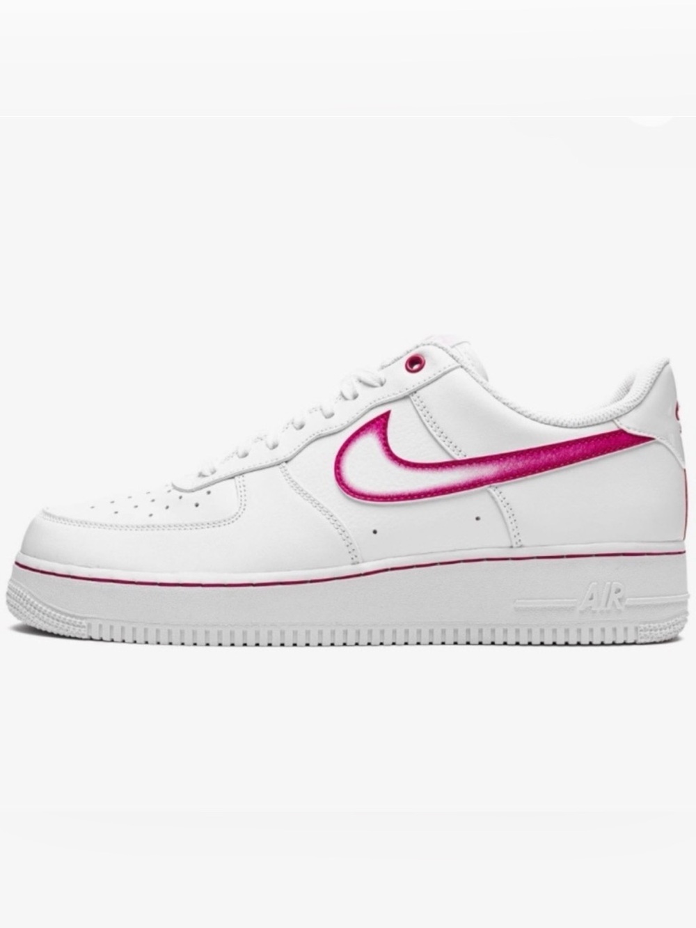 NIKE Air Force 1 Low Women’s Pink White Airbrushed Size 6.5
